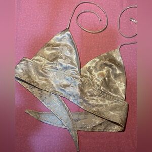 Elegant Satin Floral Bralette